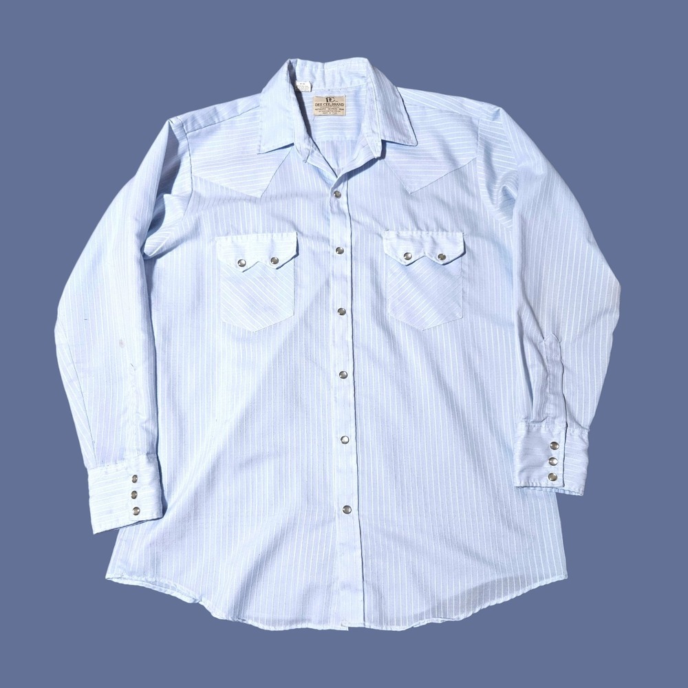 VTG Dee Cee Western Pearl Snap Shirt USA Made Mens 16.5 Large Cowboy‎ Rockabilly